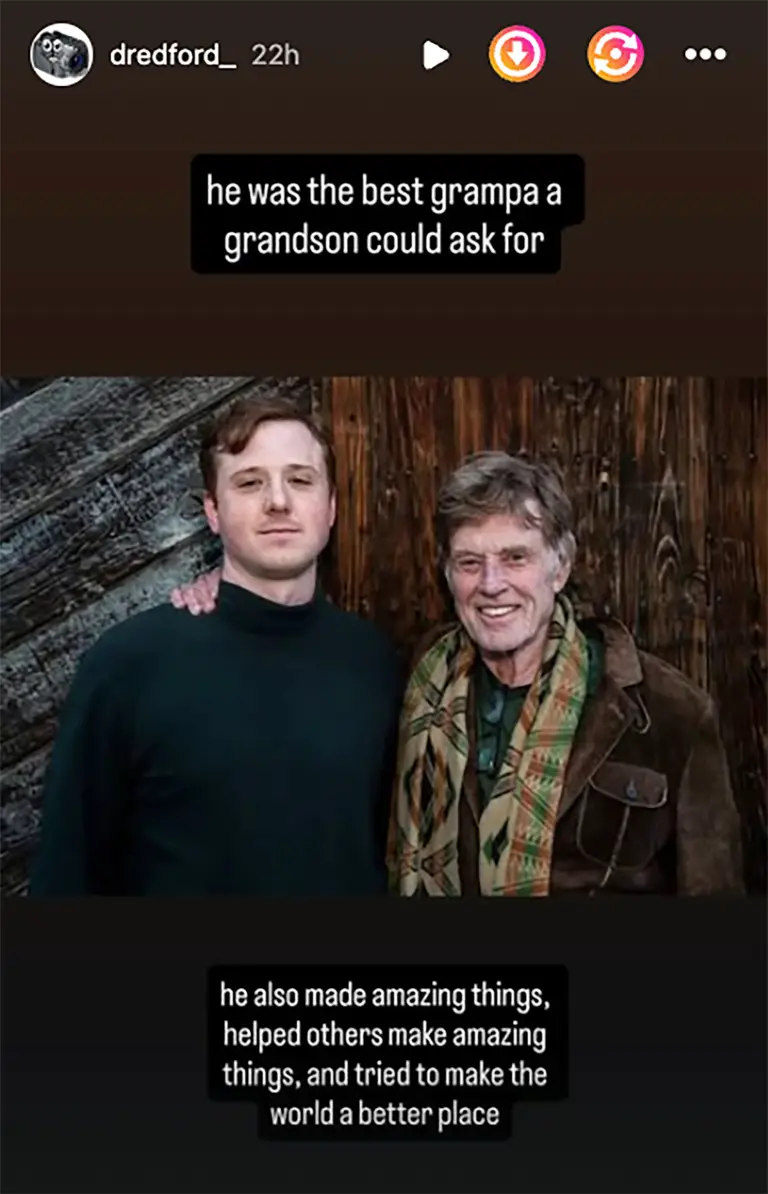 Robert Redford’s grandchildren honor ‘larger than life’ film icon with ...