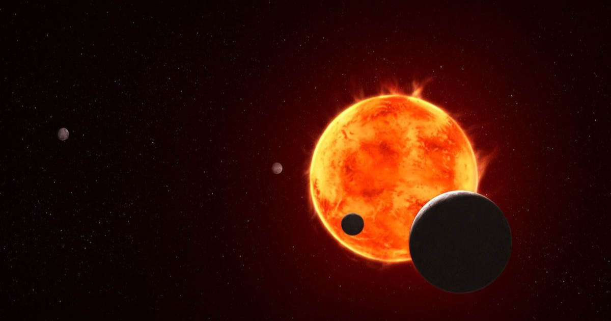 The volatile red dwarf star TRAPPIST-1 and its four most closely orbiting planets, all of which have been observed by NASA’s James Webb Space Telescope. Webb has found no definitive signs of an atmosphere around any of these worlds yet. (Cover Image Source: NASA | ESA | CSA | STScI | Joseph Olmsted (STScI).)
