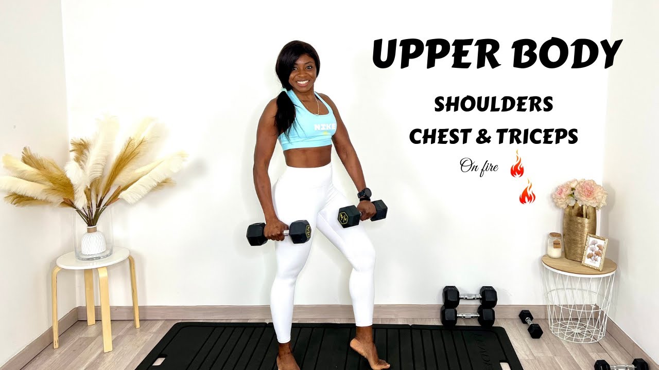 Upper Body Workout at Home – Shoulders, Chest & Triceps with Dumbbells