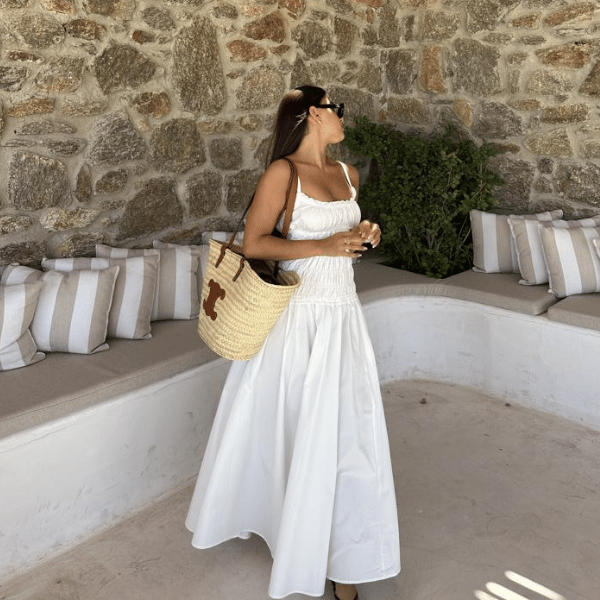 white christmas dresses TOBY BLACK COTTON MIDI DRESS main image 1