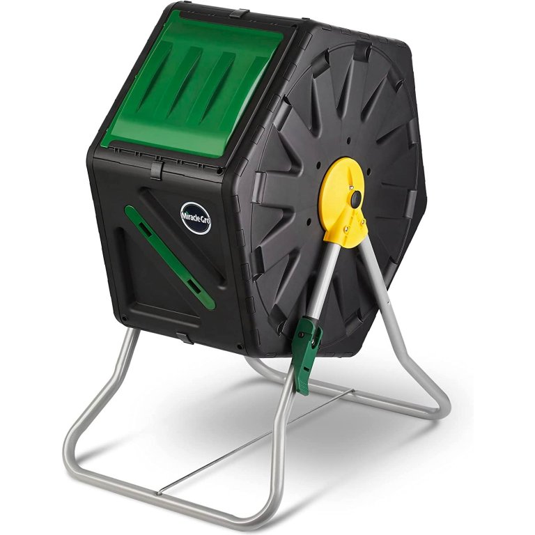 Miracle-Gro Tumbling Composter on white background