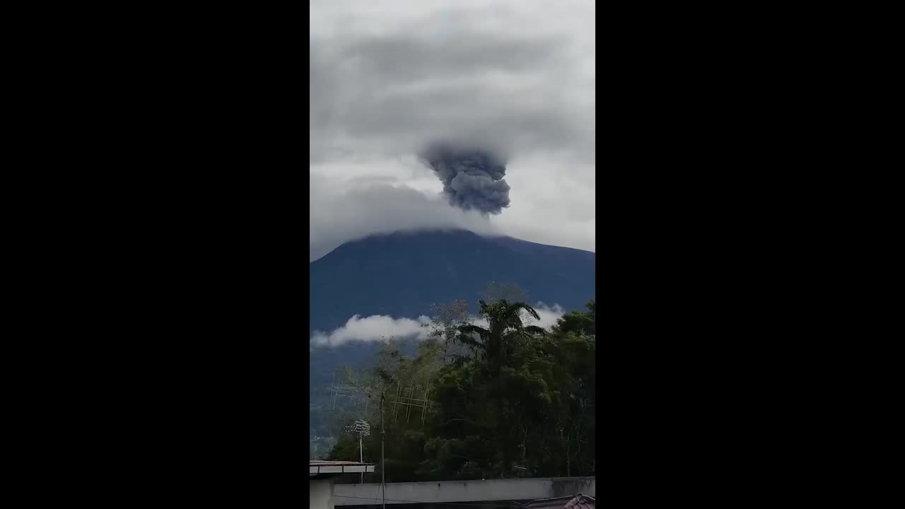 Mount Marapi volcano eruption sends ash cloud skywards in Indonesia