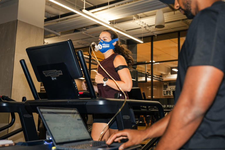 I wore a mask to track how hard my heart was working during strenuous exercise. Corrie Aune for BI