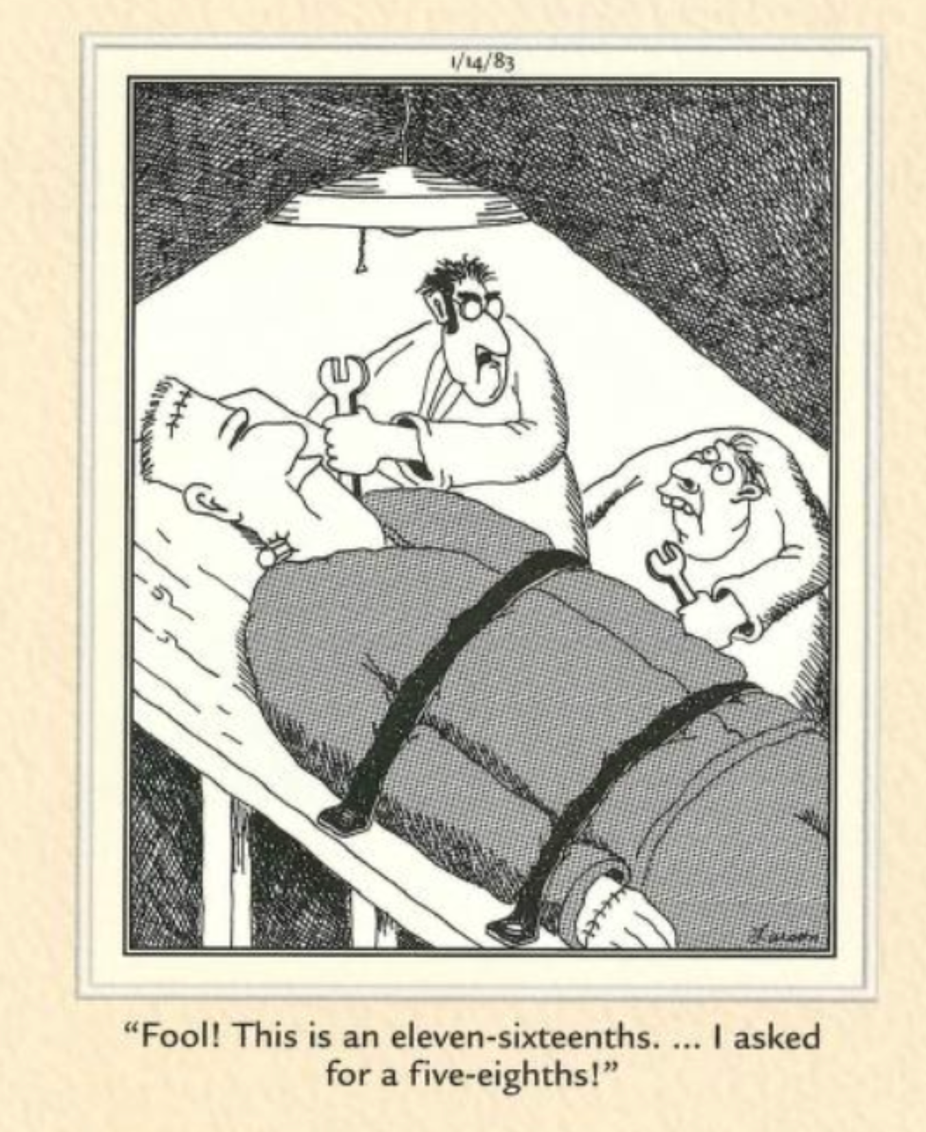 The Far Side Frankenstein