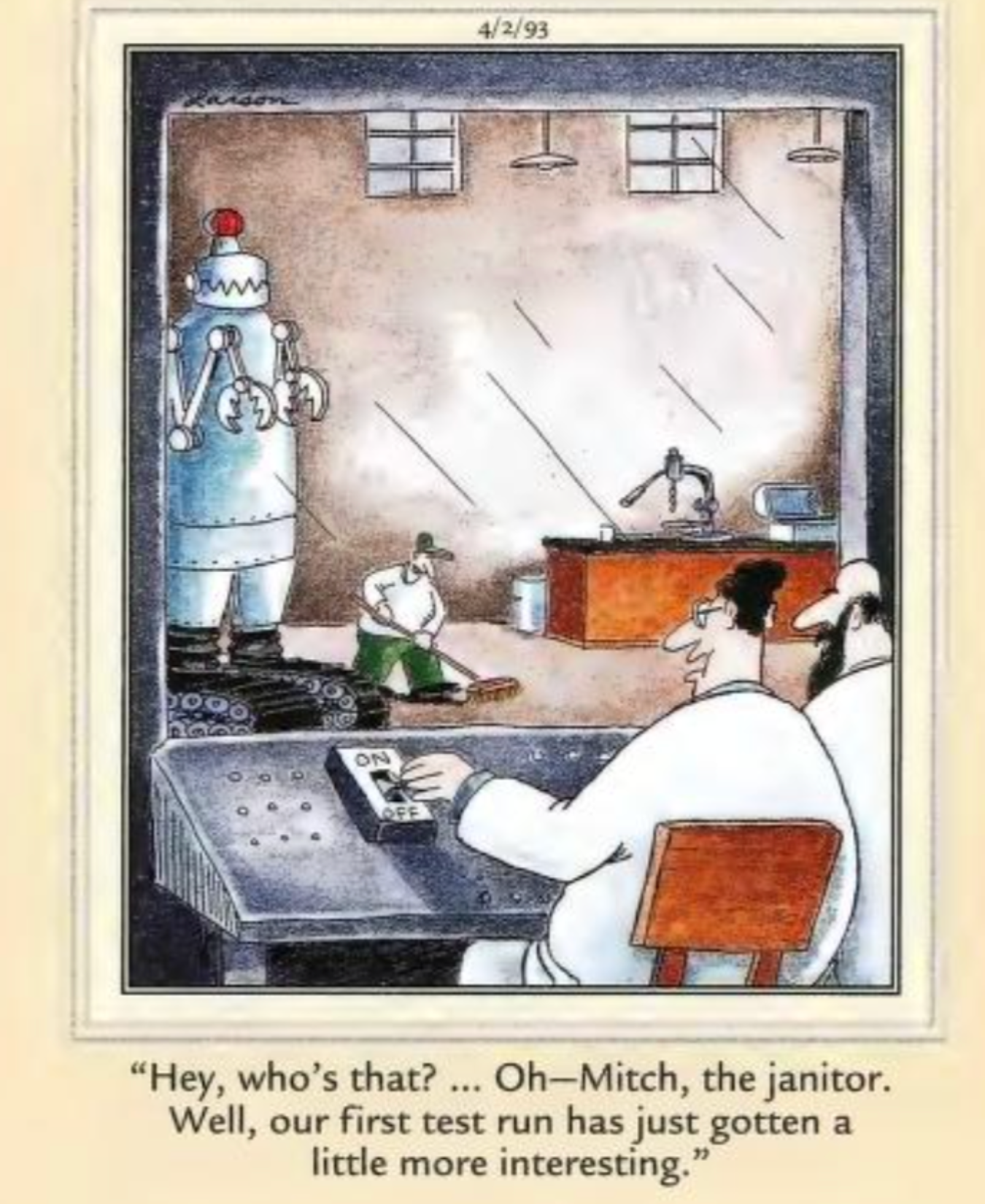 The Far Side Robot Testing