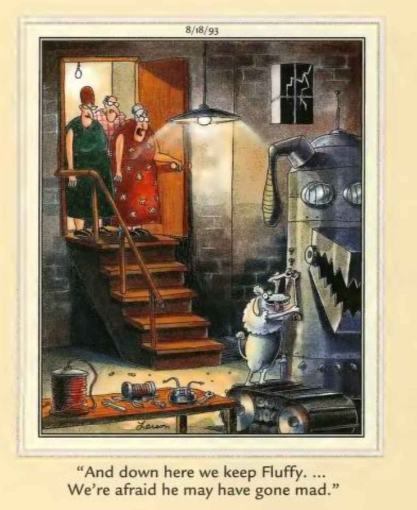The Far Side Robot Dog