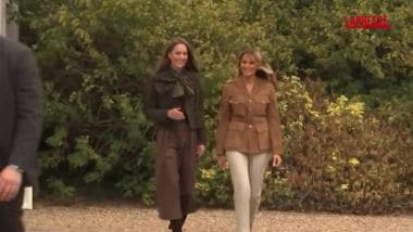 Melania Trump e Kate Middleton, l'incontro con dei piccoli scout a Windsor