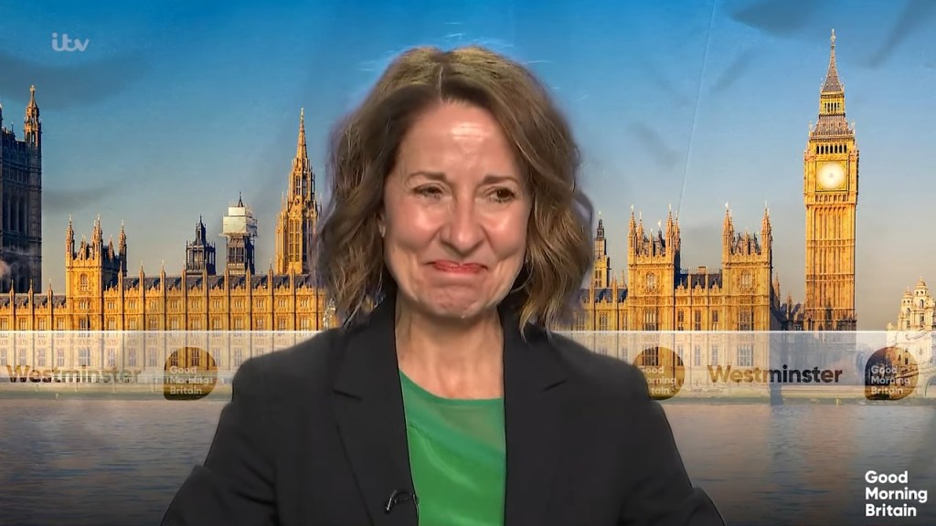 Tech secretary Liz Kendall had an “embarrassing” digital mishap live on air. Good Morning Britain/YouTube