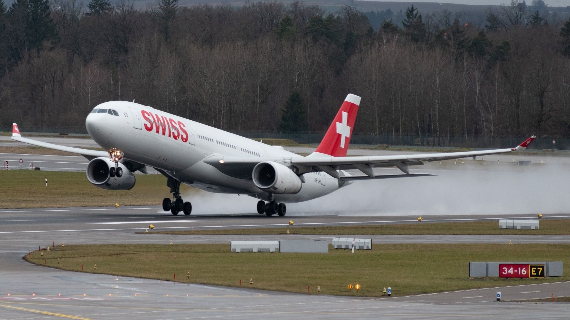 Swiss Airbus A330 aborts takeoff in Delhi after engine sparks injure four passengers
