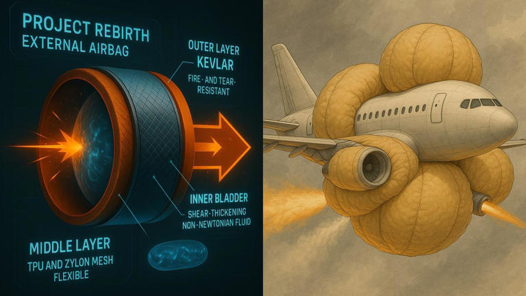 Gigantescos airbags para aviones: el invento de unos ingenieros para proteger a los pasajeros en accidentes aéreos