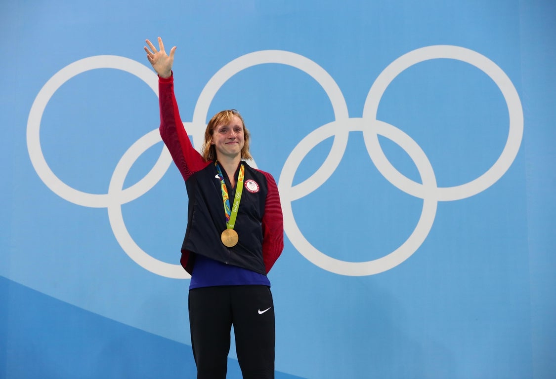 photos highlight Katie Ledecky gold medal moments