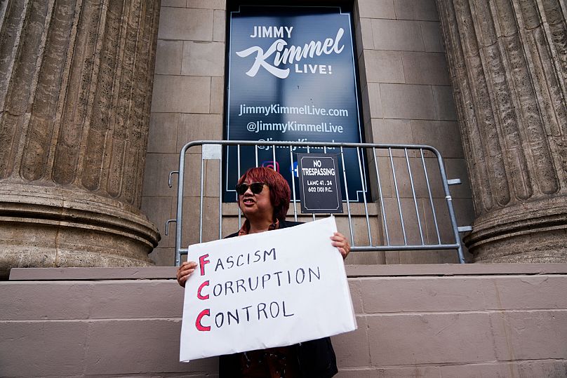 Protests as Jimmy Kimmel's show is axed AP Photo