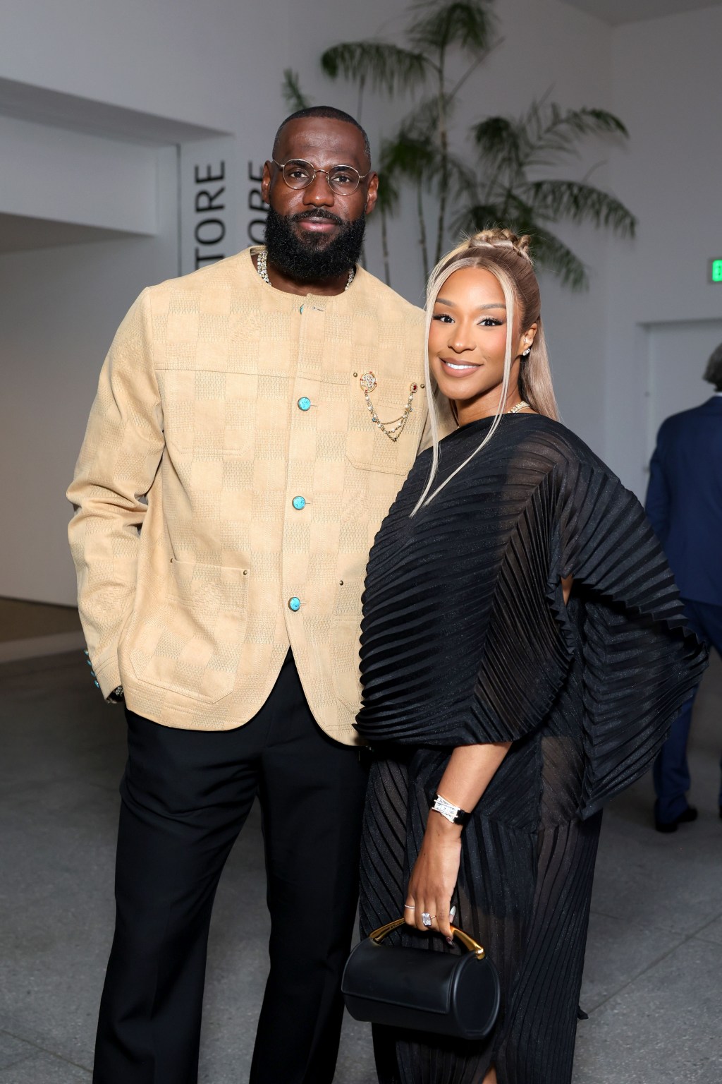 LeBron James and Savannah in a candid moment
