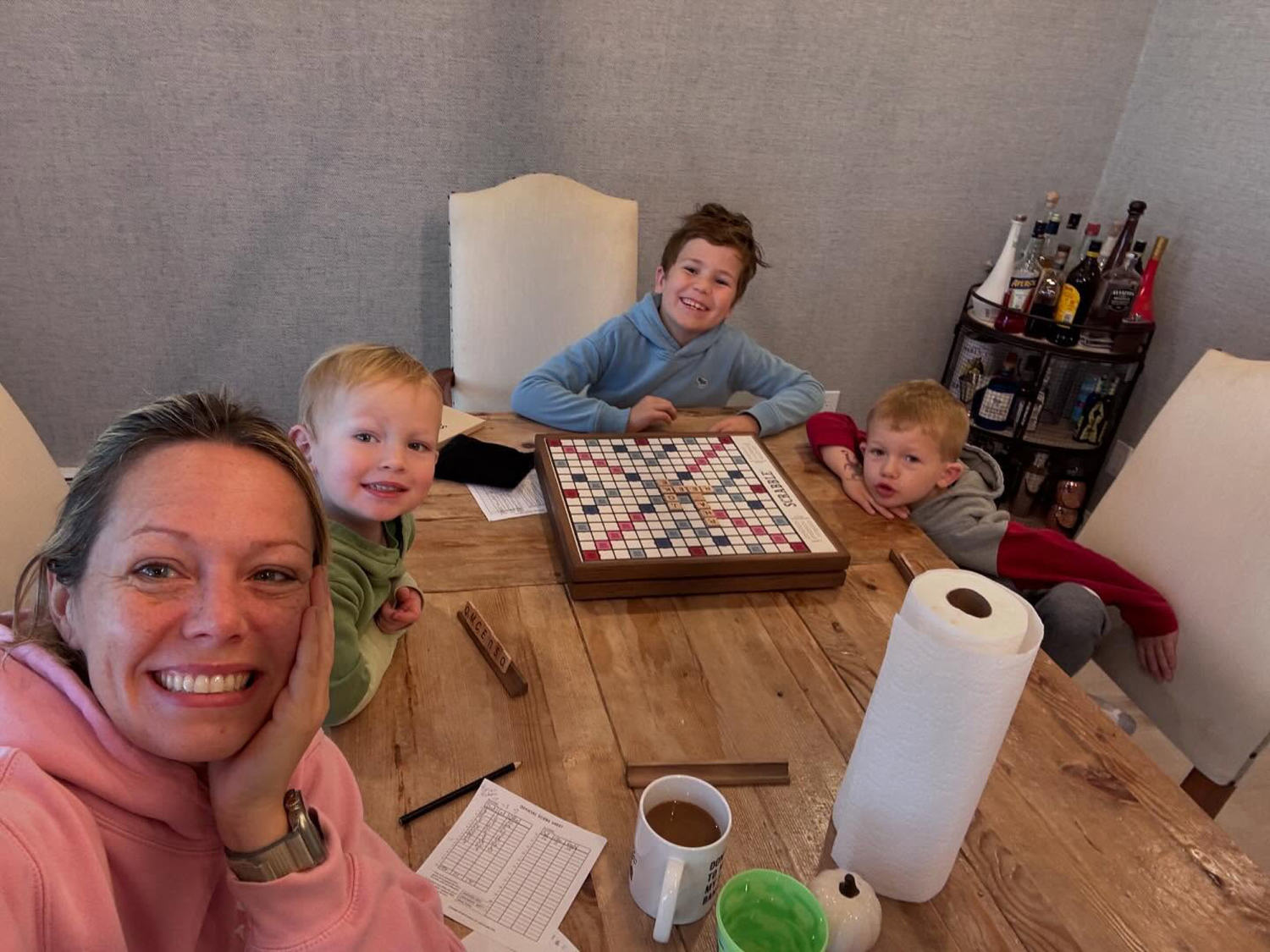 Dylan's son Oliver (right) has his own special way of pronouncing Sheinelle's first name. (@dylandreyernbc via Instagram )