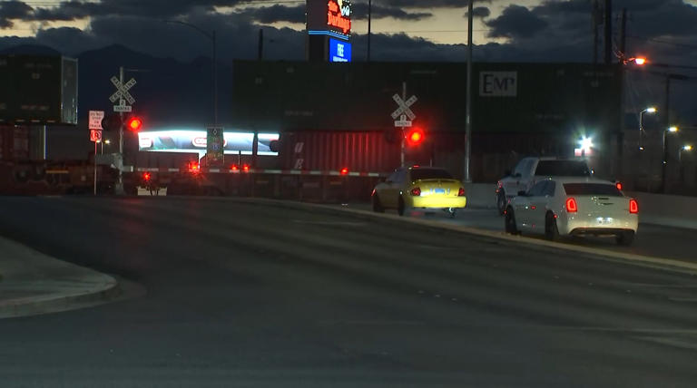 Person hit, killed by train in downtown Las Vegas