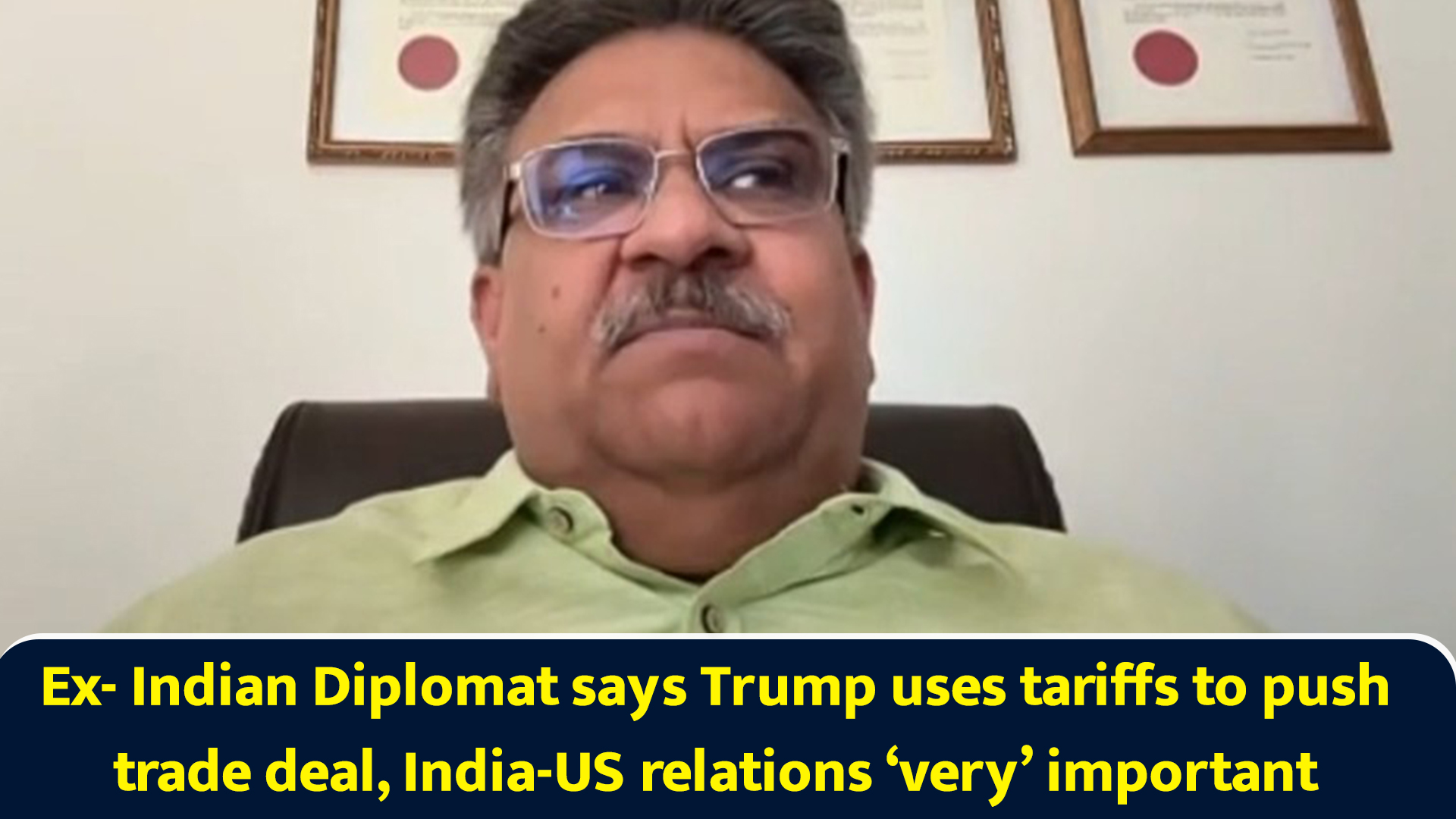 Ex Indian Diplomat Says Trump Uses Tariffs To Push Trade Deal India