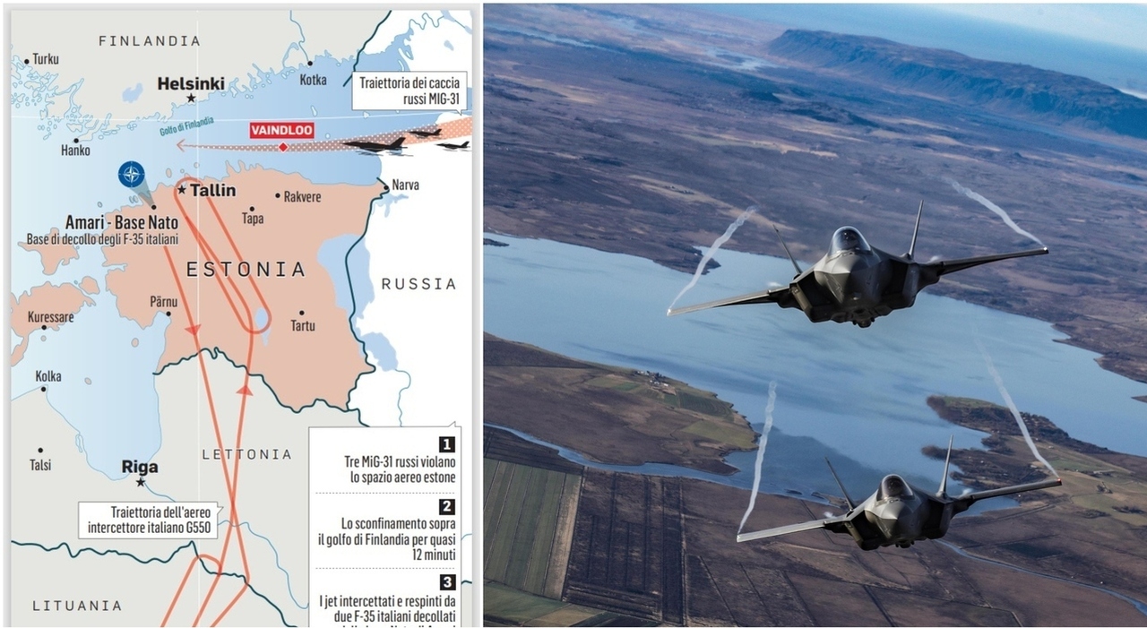 F-35 contro i caccia russi in Estonia, l'aereo spia per i droni in ...