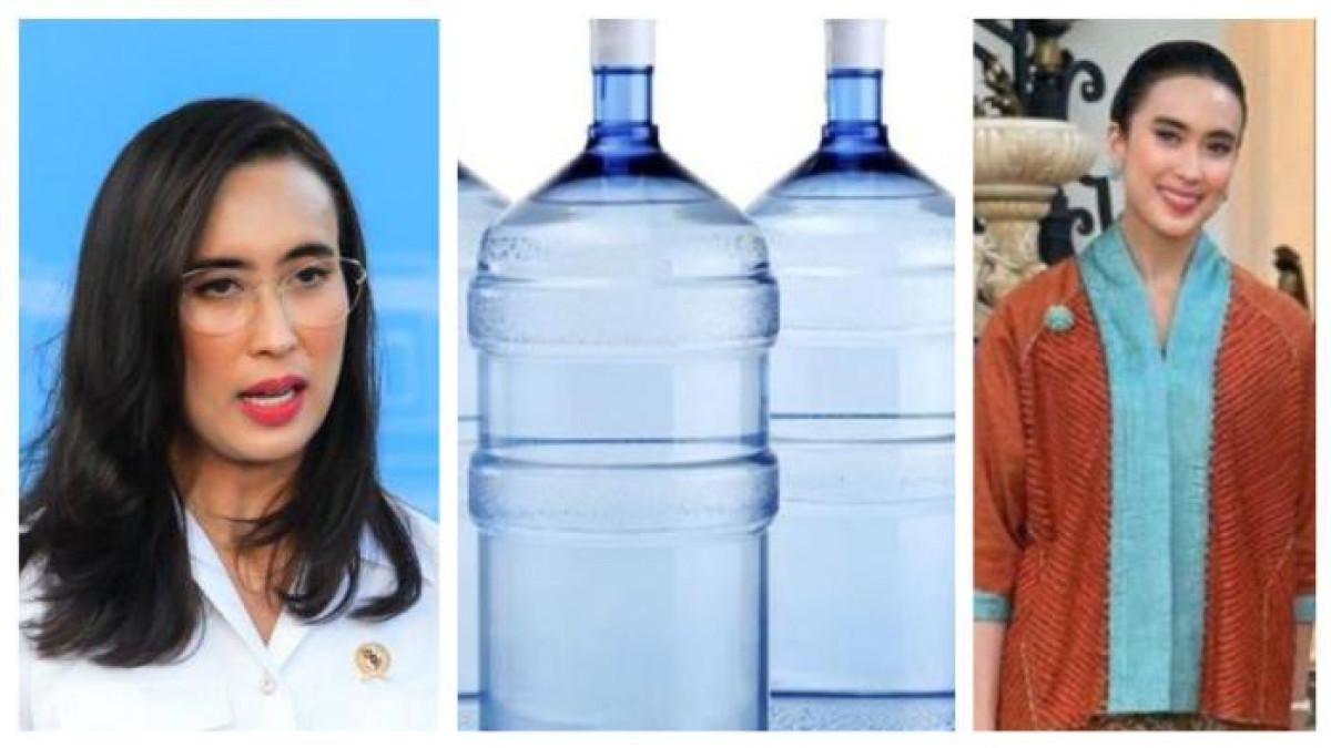 MANDI PAKAI AIR GALON - Menteri Pariwisata Widiyanti Putri Wardhana di Jakarta, Kamis (18/4/2025) dan ilustrasi air galon. Menpar Widiyanti Putri Wardhana Disebut Minta Air Galon untuk Mandi saat Kunker di Pelosok, Harta Kekayaanya Fantastis. (HO/Dok. Kementerian Pariwisata RI/Instagram/widi.wardhana)