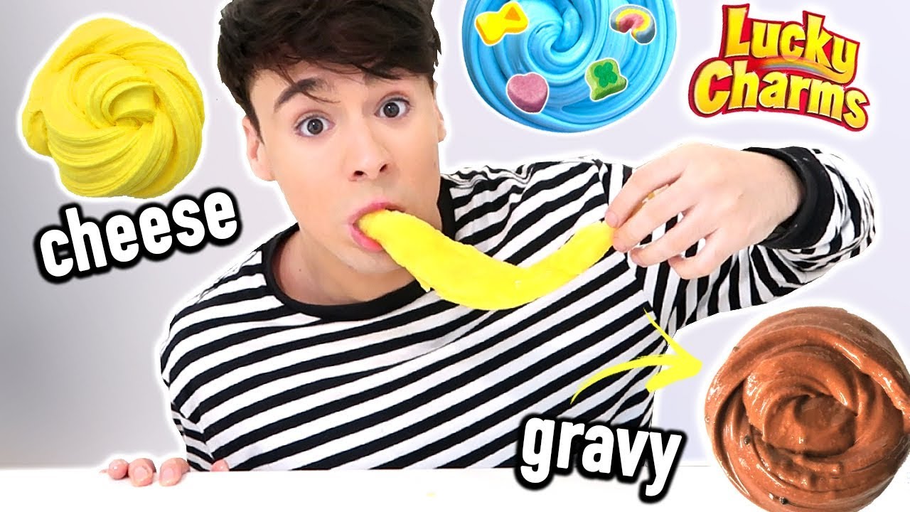 Eating Only Slime Foods for 24 Hours Challenge