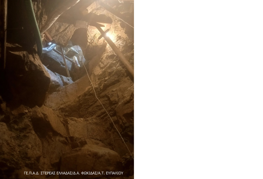 The underground shaft. (credit: Greek Police)