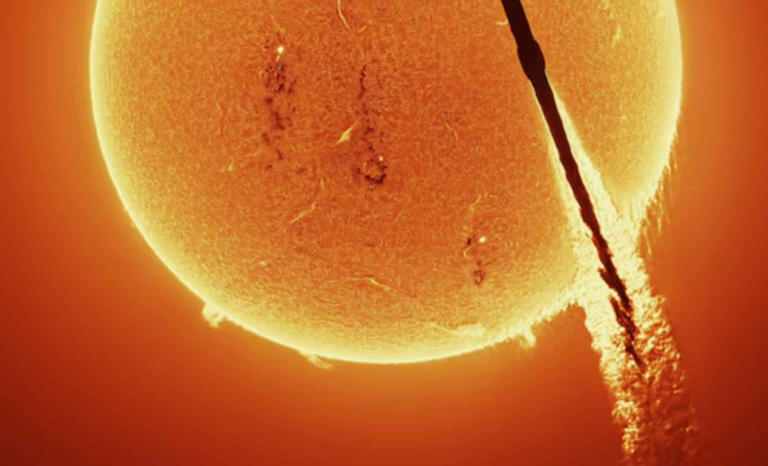 This SpaceX Rocket Didn’t Just Launch — It Crossed the Face of the Sun ...