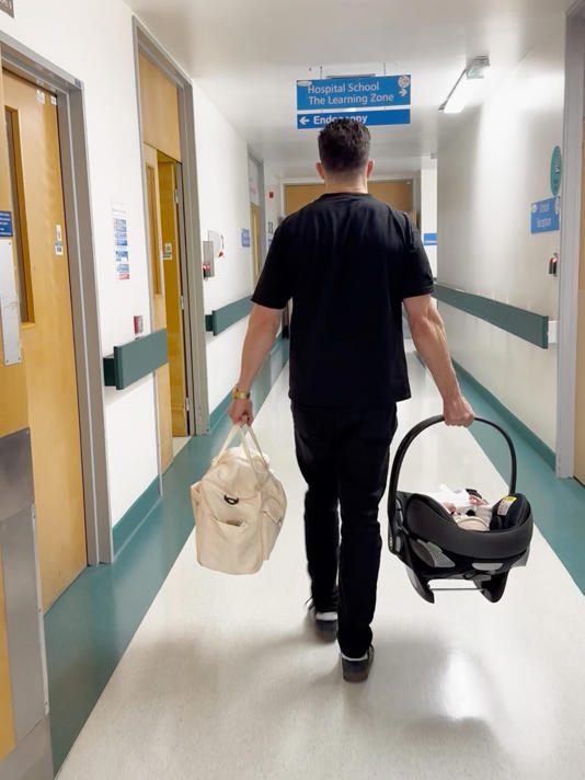 He’s already taking dad duties in his stride (Picture: Instagram)