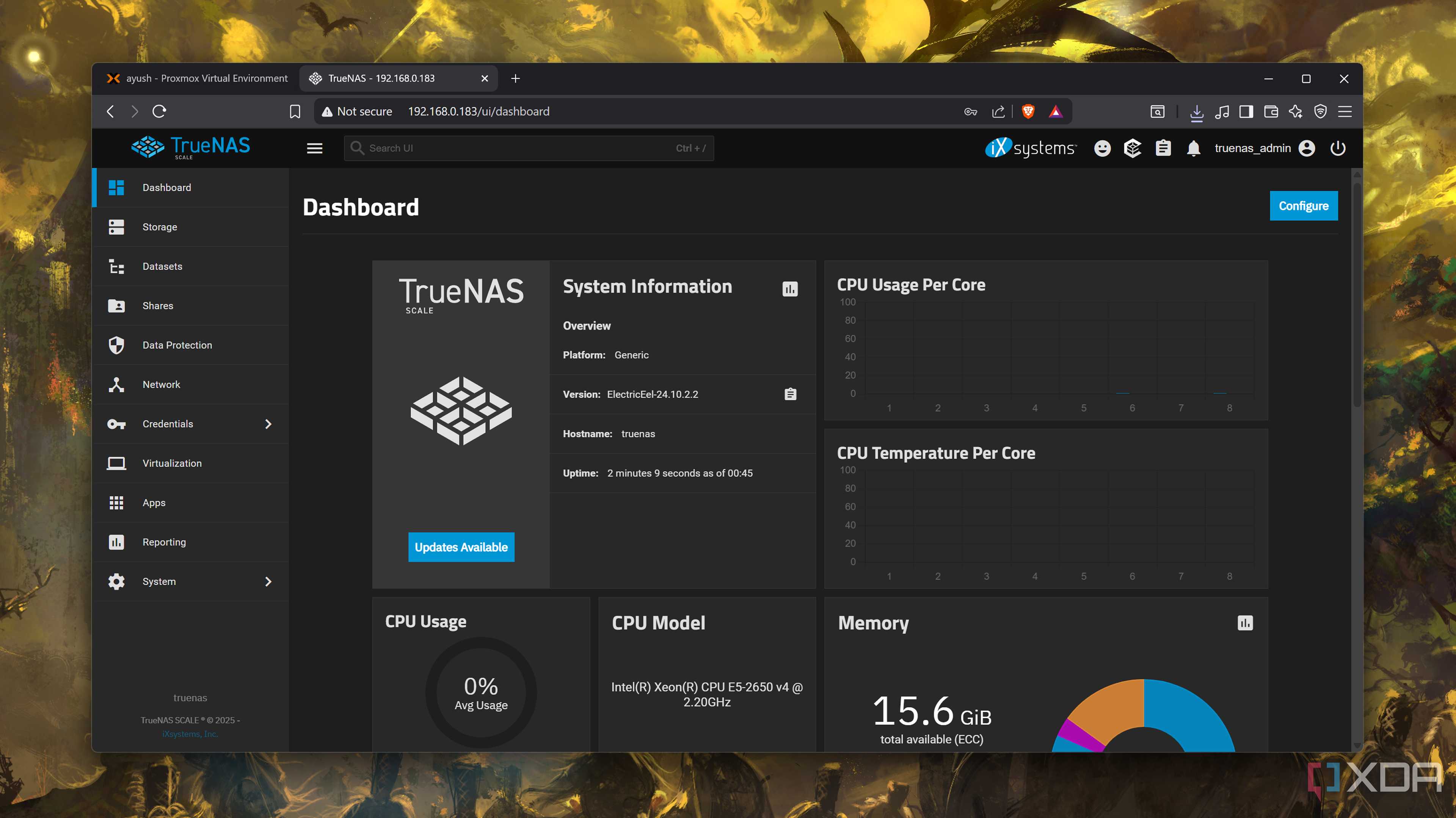 Running a TrueNAS VM inside Proxmox
