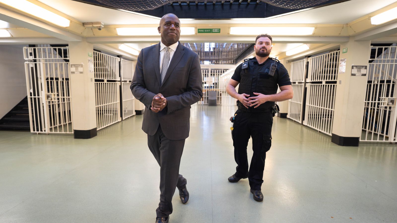 David Lammy at Belmarsh prison. Pic: PA
