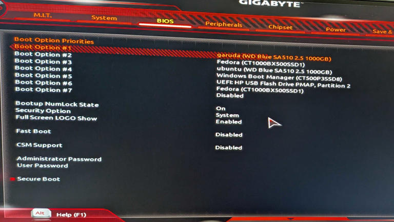Configuring Boot Priority in UEFI BIOS of GIGABYTE motherboard.