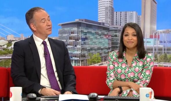 BBC Breakfast host left squeamish as graphic image pops up on screen