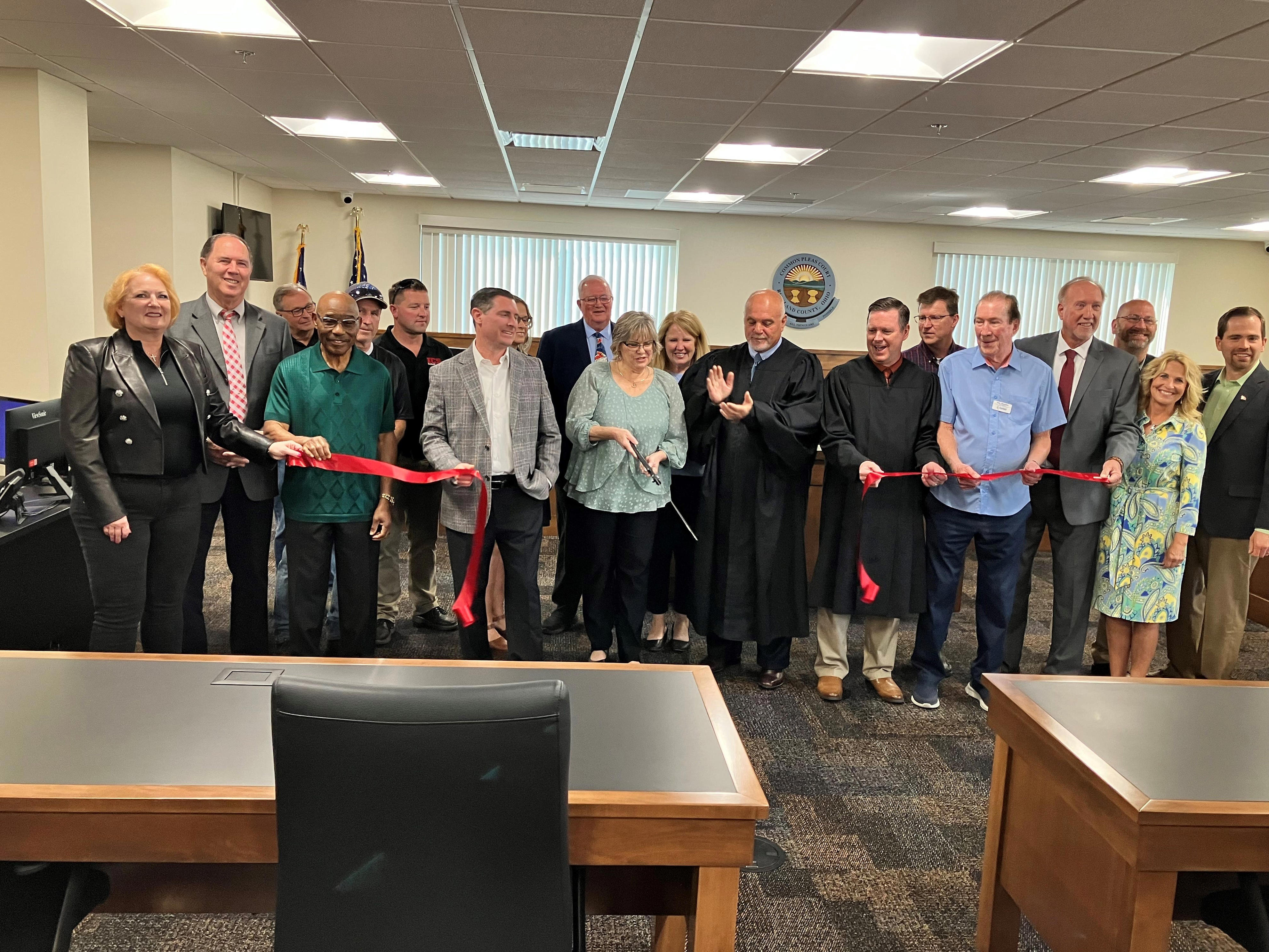 City, county officials attend ribbon-cutting for new courtroom at ...