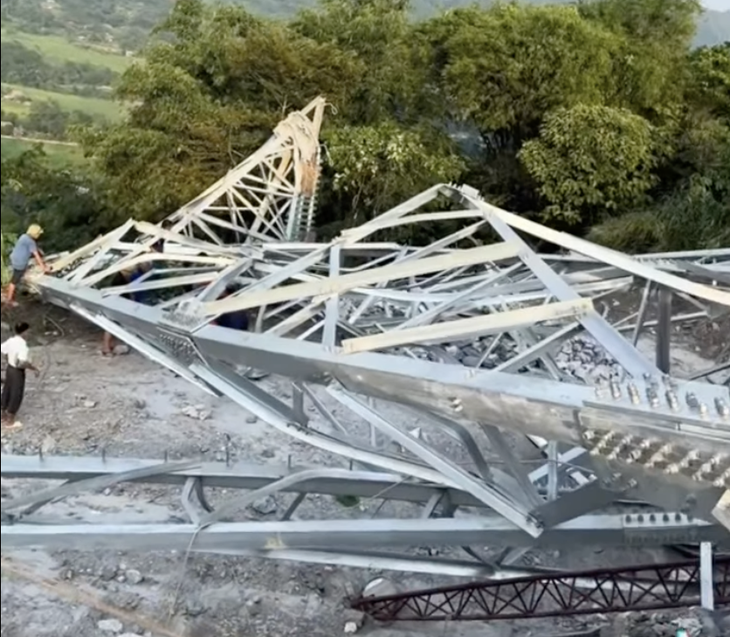 Sự cố gãy cột điện dự án đường dây 500Kv, một người tử vong