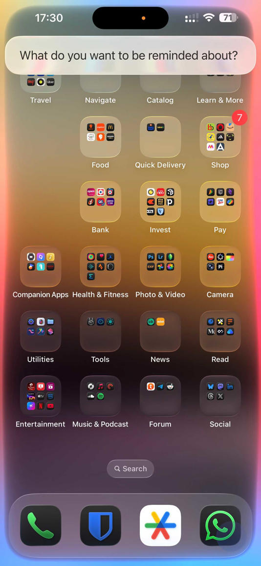 Summoning Siri on an iPhone.