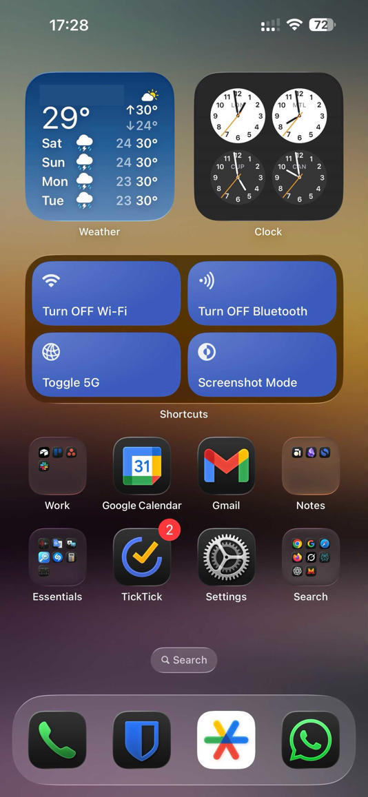App icons and widgets on an iPhone Home Screen.