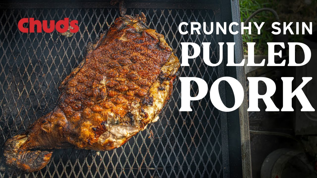 Crunchy Skin Pulled Pork And Sandwiches Chuds Bbq