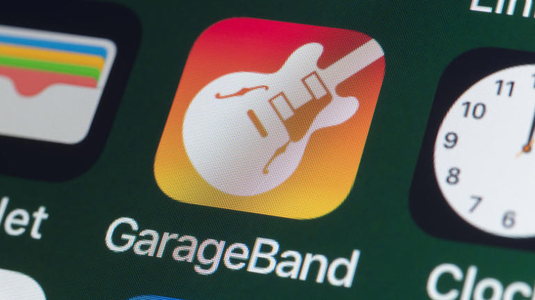 The GarageBand app on an iPhone screen