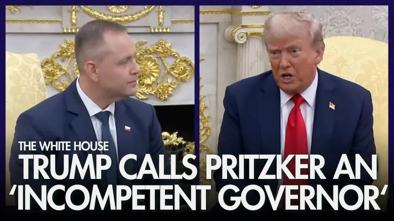 President Trump calls Illinois Gov. JB Pritzker an 'incompetent governor'