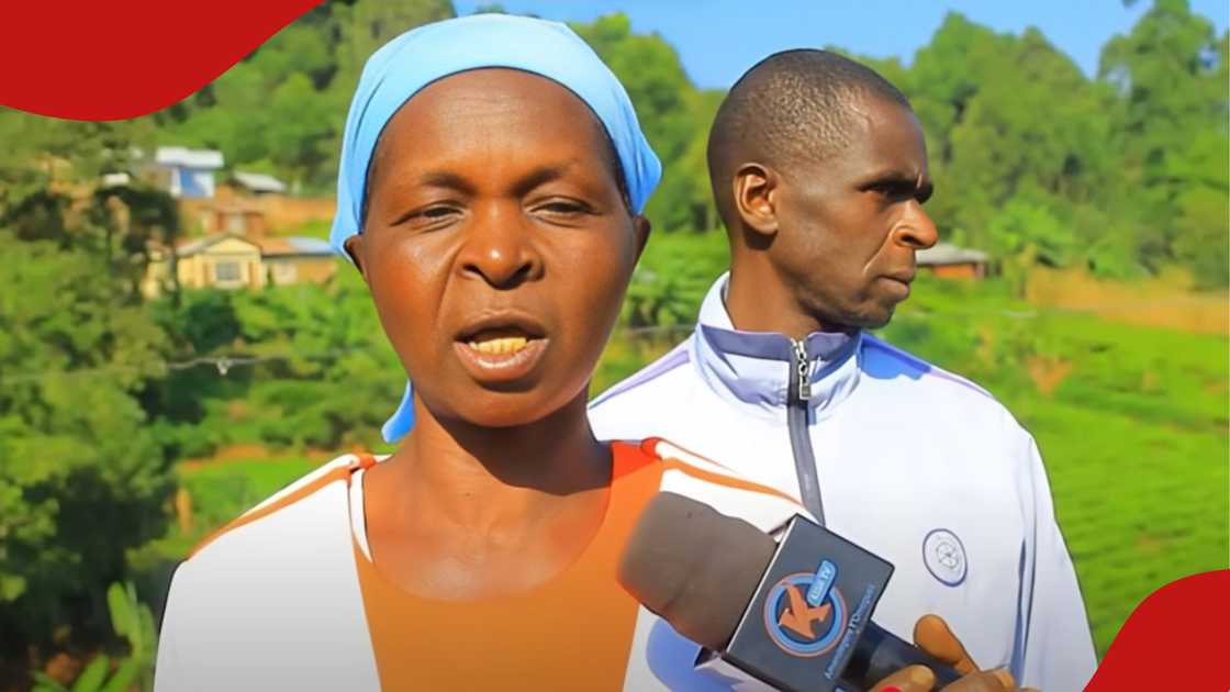 Sarah Kwamboka's aunt Pacifica Kemunto said she would return to the homestead after exhumation of the body their buried. Photo: Danmzungu. Source: TikTok