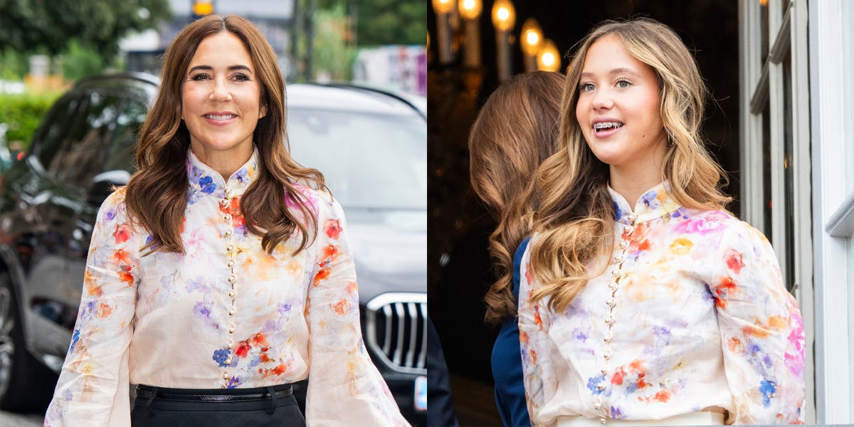 Queen Mary of Denmark Just Borrowed a Blouse From Her Daughter’s Closet