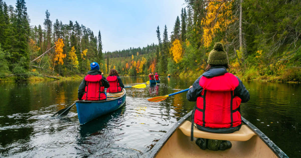 Canoeing at Oulanka river, Oulanka National Park, Kuusamo region, Finland (Representative Image Source: Getty Images | Photo by Gonzalo Azumendi)
