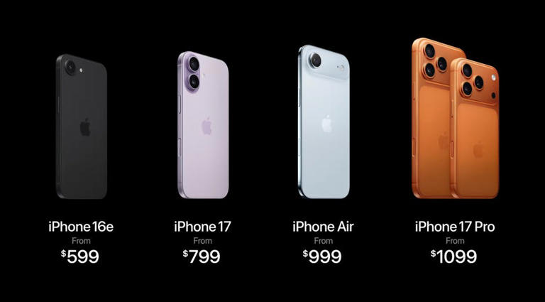 How Much Do the iPhone 17 and iPhone Air Cost? Here Are All the Prices
