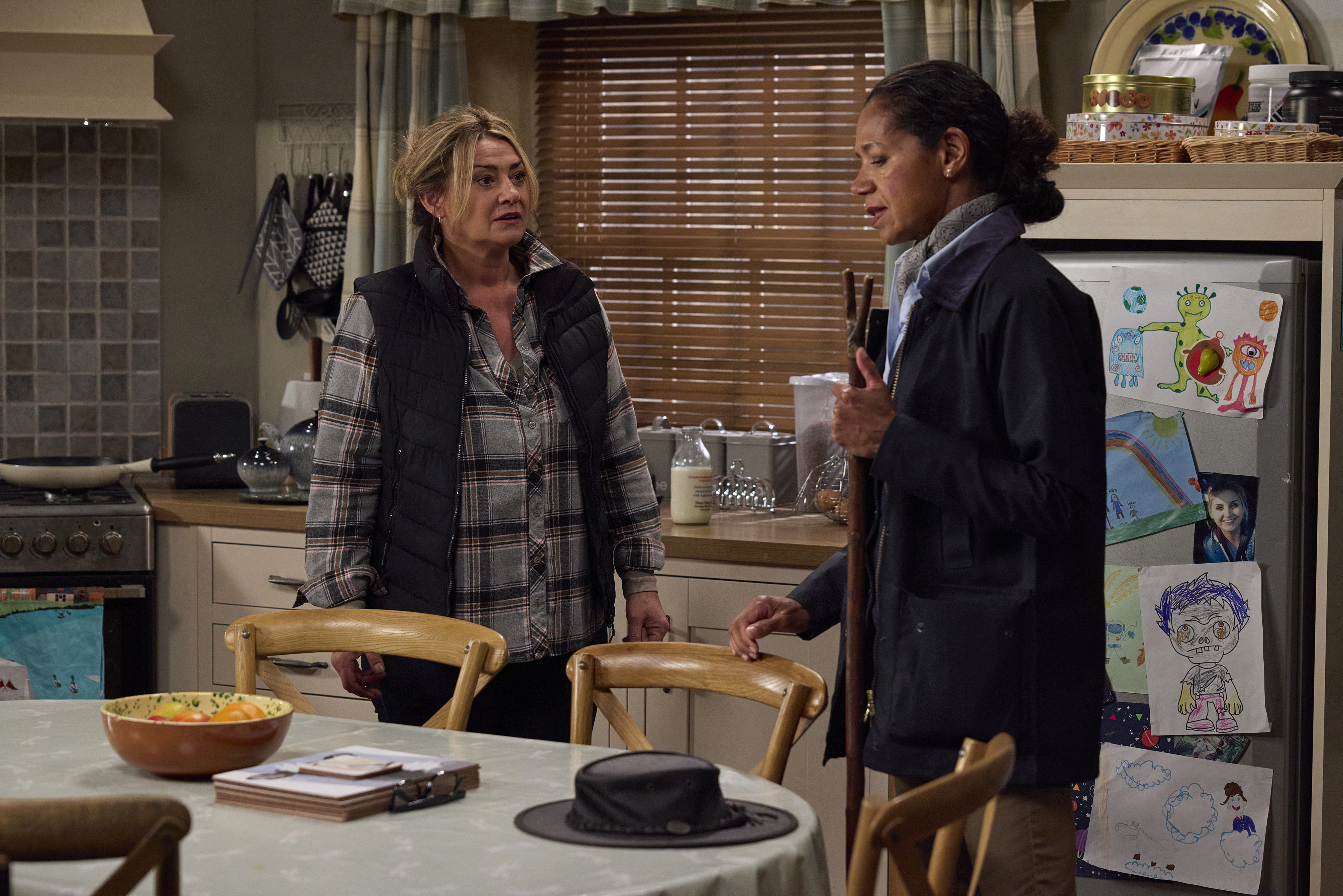 Moira makes an illegal move with Celia in Emmerdale
