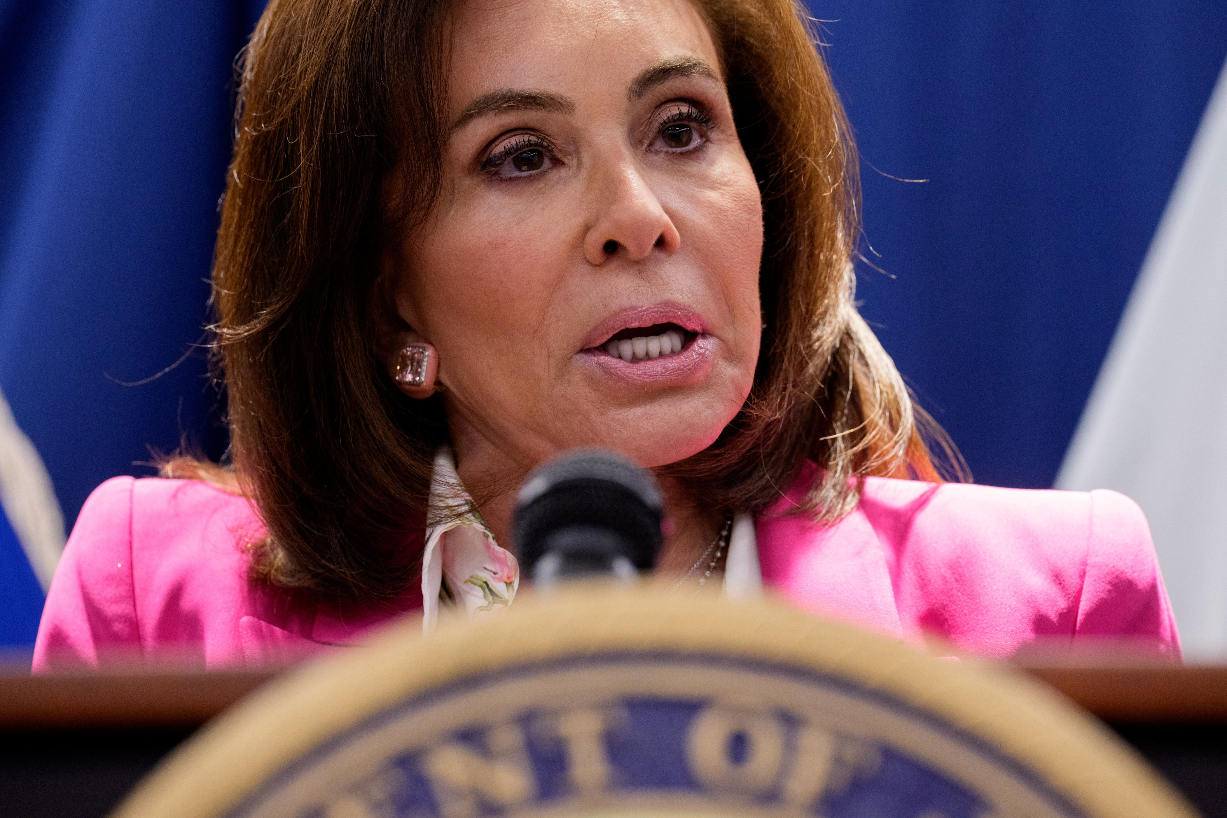 Pirro has blamed politicized juries for her repeated failures, and said the system in D.C. was broken. / Andrew Harnik/Getty Images