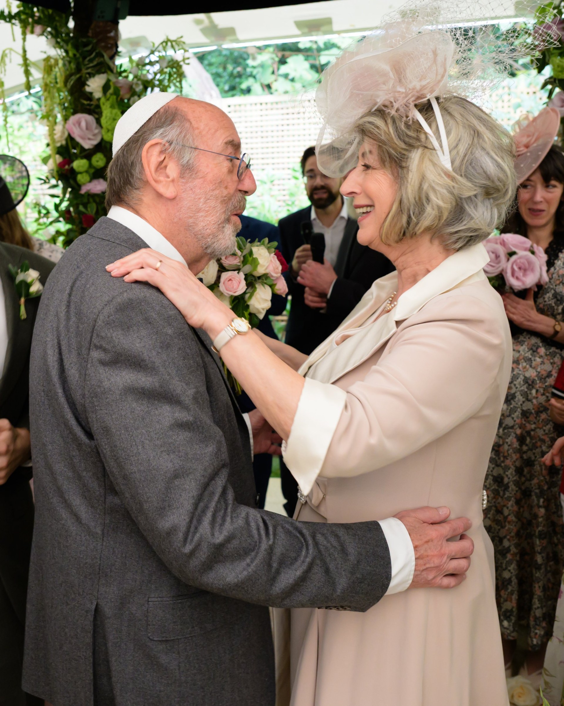 The two wed at a ceremony in Highgate on Sunday (Picture: Adrian Pope)