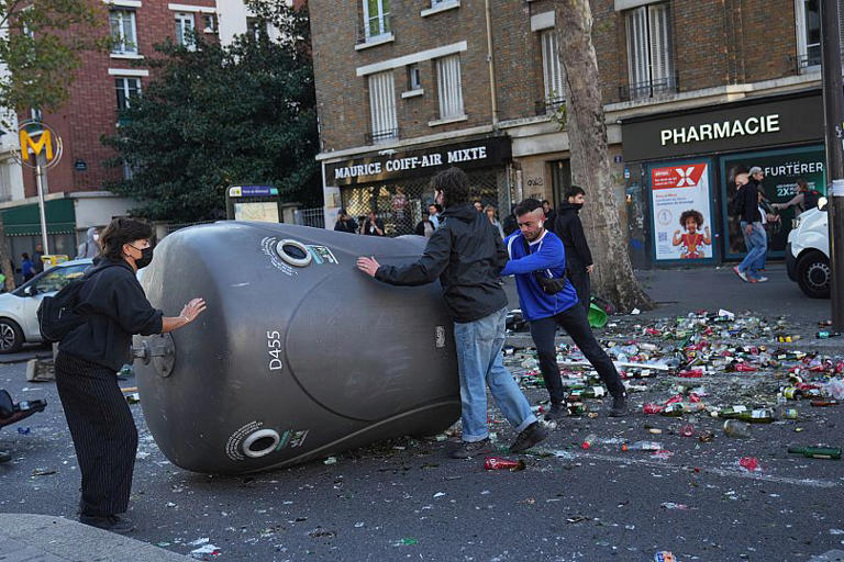 Protesters block a street during the "Bloquons Tout" (Block Everything) protest movement in Paris, 10 September 2025 AP Photo