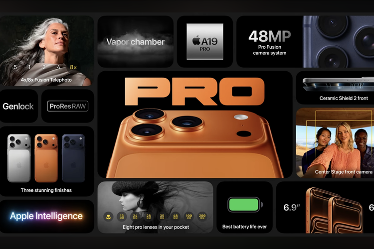 iPhone 17, 17 Pro, dan 17 Pro Max Dirilis, Ini Spesifikasinya
