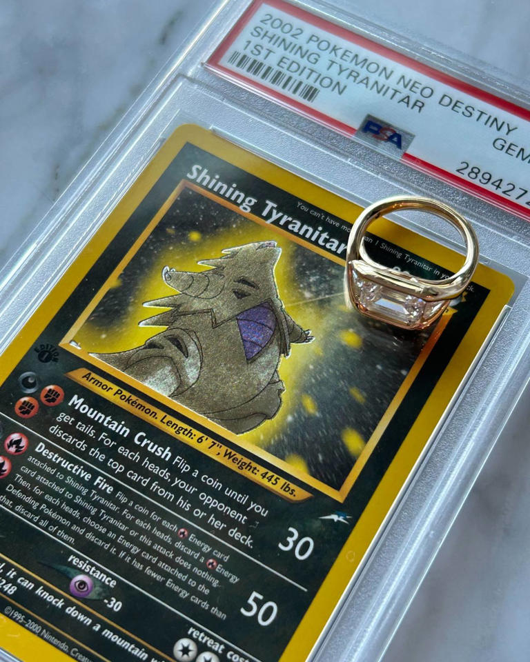 pokemon engagement card Personalized PokeCard, Custom Birthday Photo Art Card, Anniversary Pro