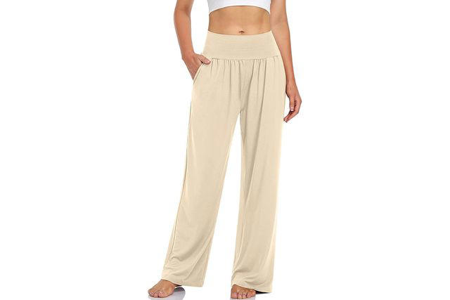 Mikos Travel Wide Leg Pant with Stripe - Navy // Perfect White Tee