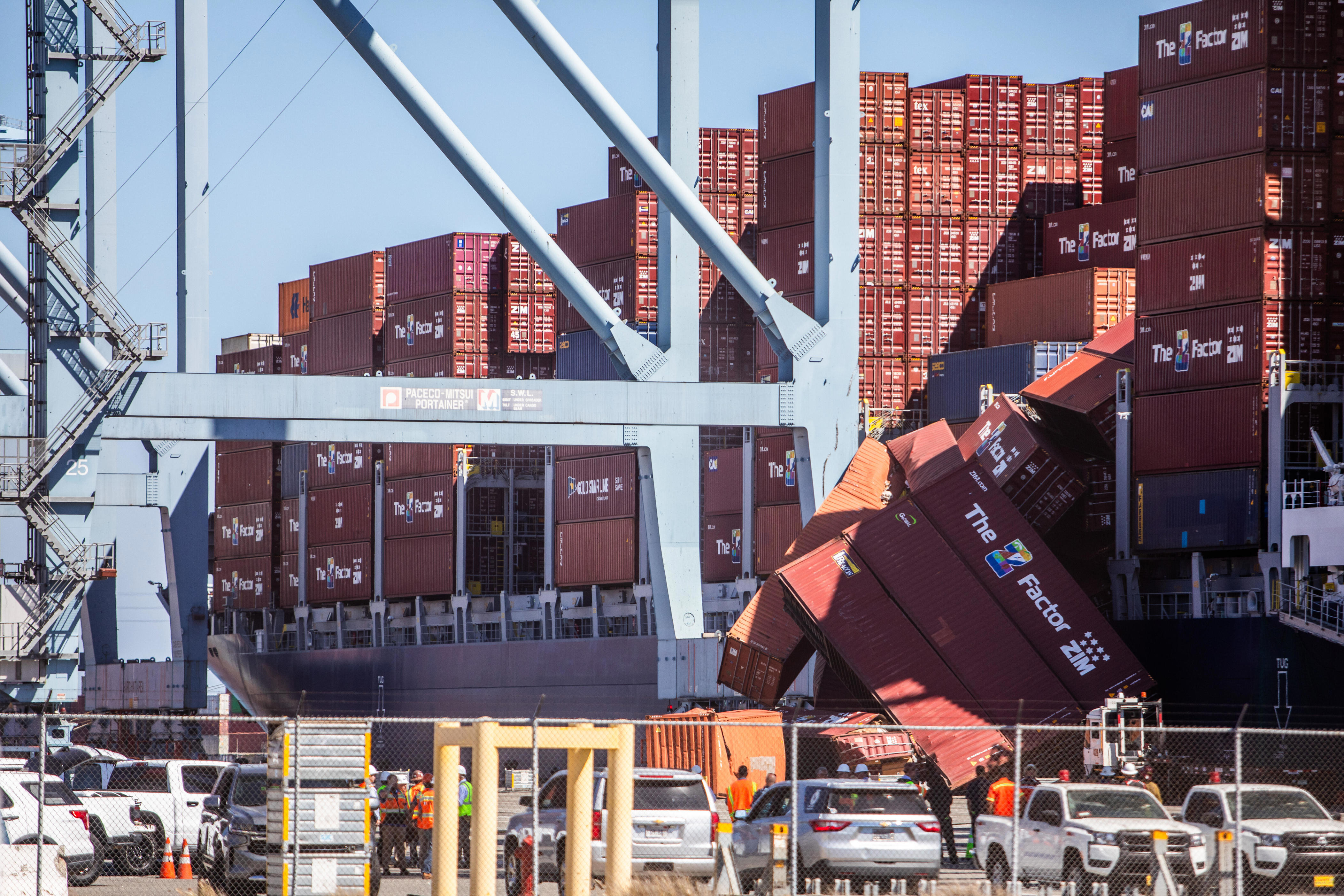 Chaos At California Port As Video Shows Shipping Containers Fall Off Boat