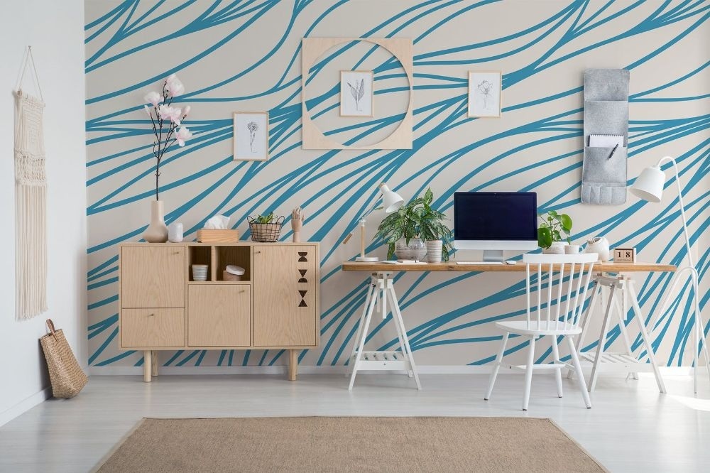 Motif Cat Dinding 2 Warna, Inspirasi Rumah Impian Anda